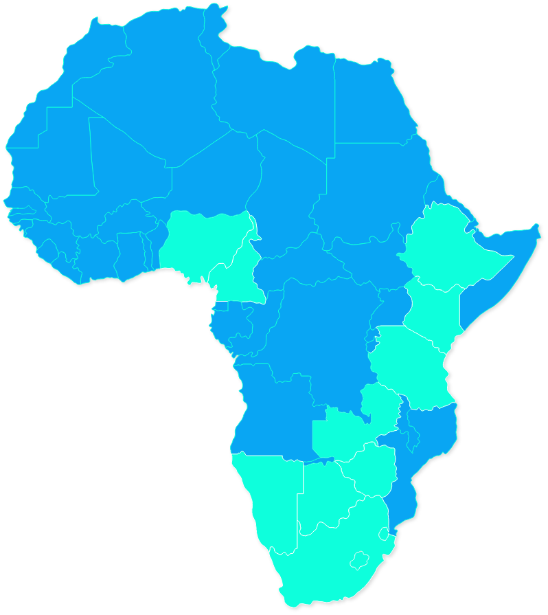Africa reach map
